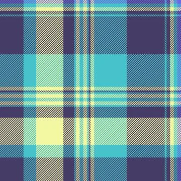 Cyan seamless pattern background, card fabric textile texture. Deluxe check.. Stock Illustration
