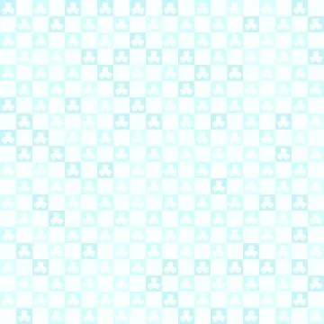 Cyan shamrock pattern. Seamless vector Stock Illustration