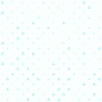 Cyan shamrock pattern. Seamless vector background Stock Illustration