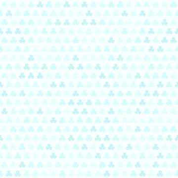 Cyan shamrock pattern. Seamless vector Stockillustratie