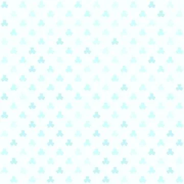 Cyan shamrock pattern. Seamless vector Stock Illustration