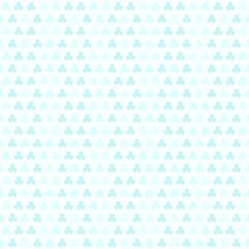 Cyan shamrock pattern. Seamless vector Stock Illustration