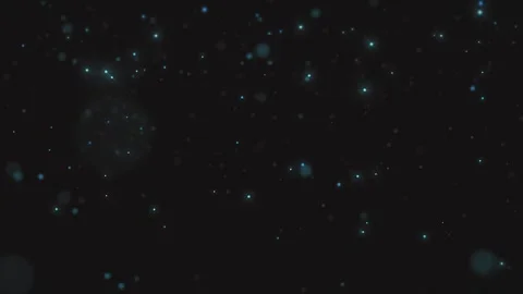 Cyan Sparkling Light Particles and Star Dust Overlay Background Stock Footage 343153431