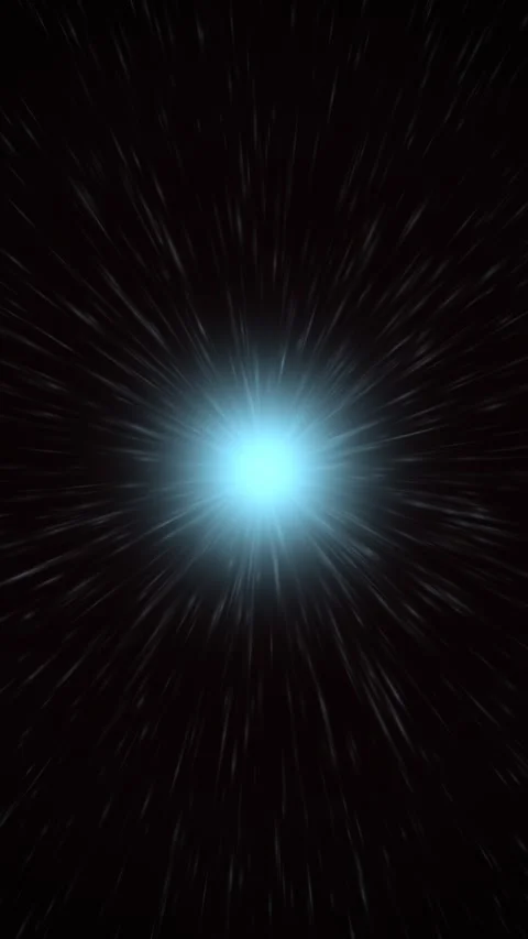 Cyan sphere radiates light streaks across black background Stock Footage 330060264
