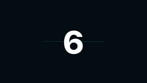 Cyan Split Halves Countdown Timer 10 Seconds Animation Loop 스톡 동영상 342619625