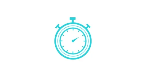Cyan Stopwatch Icon Timer Countdown Speed Measurement Time Management Conce.. 스톡 동영상 338371858