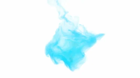 Cyan substance is dissolving against white 3D animation with alpha mask Video stock 67603167