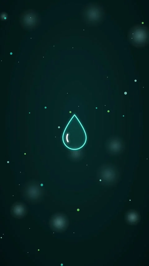 Cyan teal floating leaves background animation Vertical Eco Motion Stock Footage 346228509