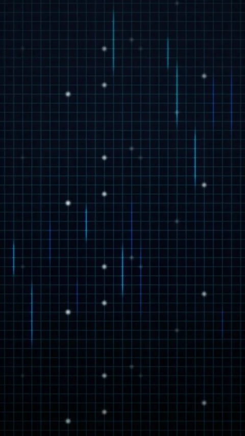 Cyan tech grid vertical glowing lines seamless loop motion background Stock Footage 346817476