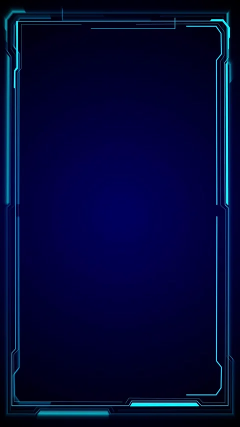 Cyan tech interface border template dark blue , glowing digital corners, clean f Stock Footage 340454062