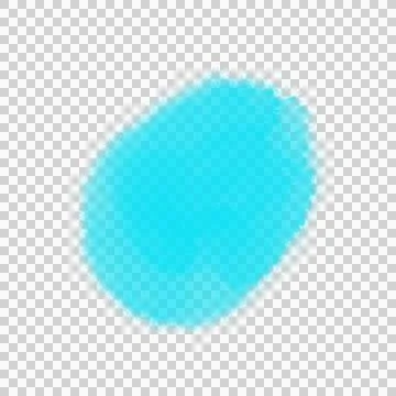 Cyan Watercolor Brush Stroke Stock Photos