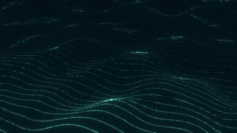 Cyan wave background Stock Footage 302415077