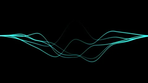 Cyan Waveform Stock Footage 335609395