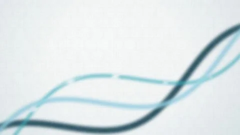 Cyan wavy line data streams seamless loop motion background Stock Footage 345075712