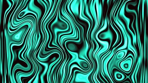 Cyan Wavy Pattern Seamless Loop. Psychedelic Liquid Animation Stock Footage 310552498