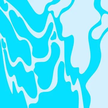 Cyan White Fluid Organic Shape Background Stock Illustration