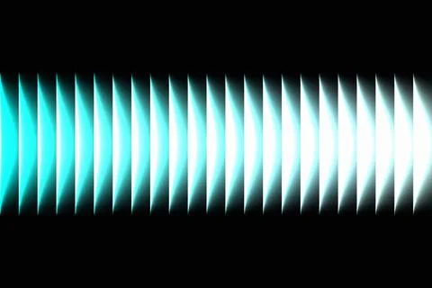 Cyan to White Wave Gradient 库存插图