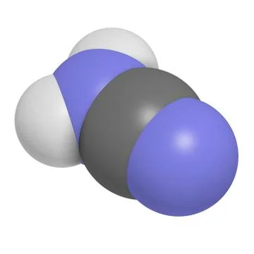 Cyanamide molecule Stock Illustration