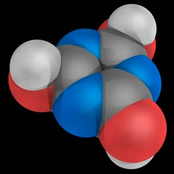 Cyanuric acid molecule Stock Illustration