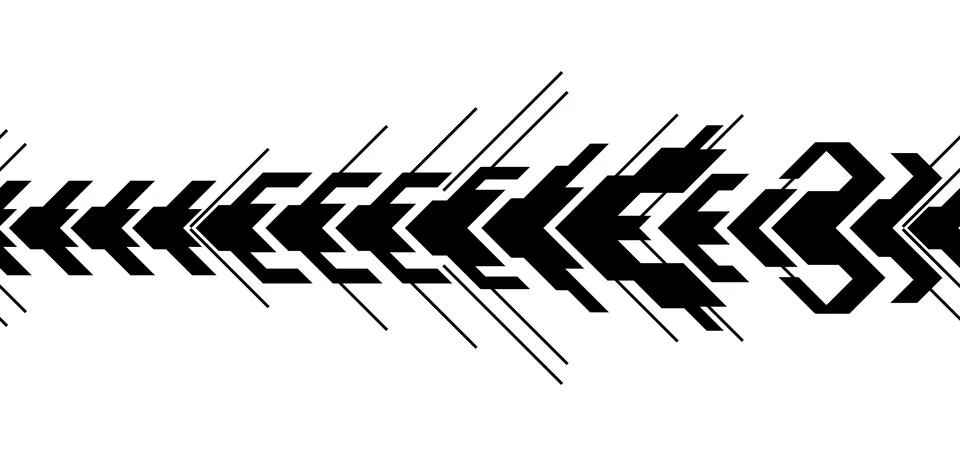 Cyber abstract pattern. Digital neo tribal style. 스톡 일러스트