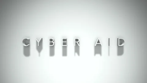 Cyber aid 3D title animation with shadows on a white background Vídeos de archivo 297457461