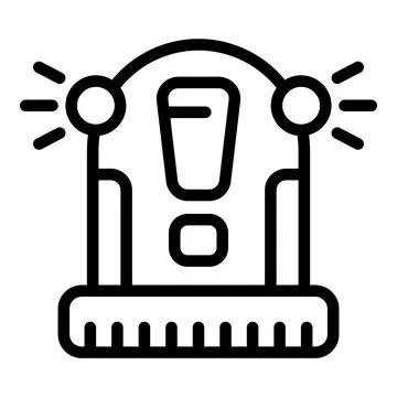 Cyber alert icon outline vector. Hacker crime Stock Illustration