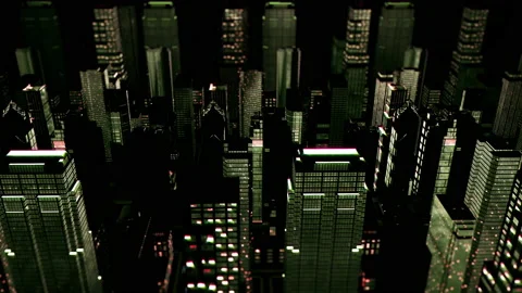 A Cyber and Digital City Stock Footage 238976149