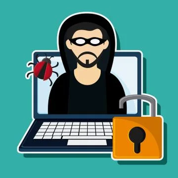 Cyber and System Security icon Stock Illustration