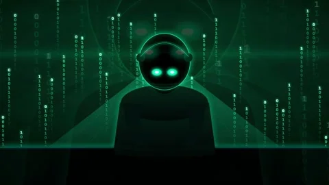 Cyber Attack Access Denied Security Breach Binary Code Technology Background Video stock 341453509