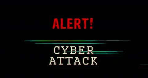 Cyber attack alert modern glitch concept animation Stock Footage 170507389