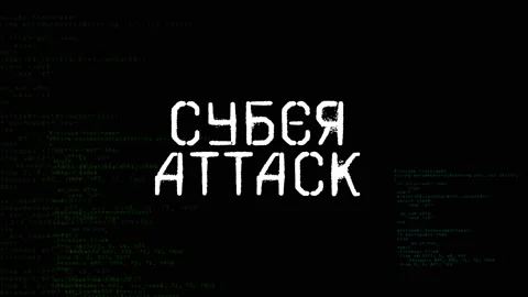 Cyber attack alert russian modern glitch concept animation Stock Footage 220432883