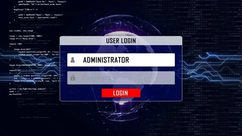 CYBER ATTACK and Earth Connections Network, Animation, Background, Loop Vídeo Stock 149264313