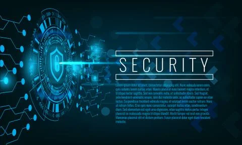 Cyber attack and security concept techno background. Stockillustratie