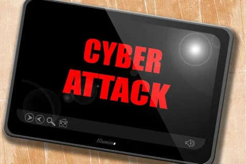 Cyber attack background Stock Illustration