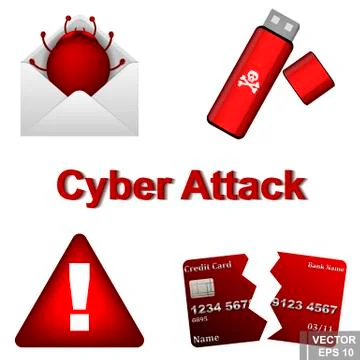 Cyber attack. Breaking. Hacker. Modern technologies. Computer virus. The Inte Stock Illustration