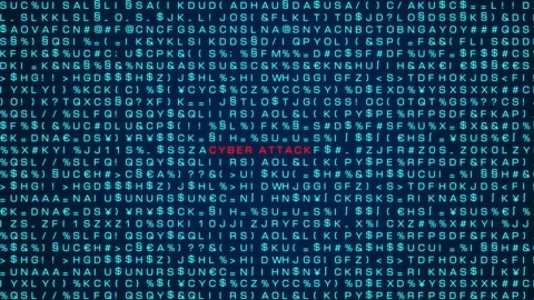 Cyber attack, computer warning sign. Stock Footage 315526437