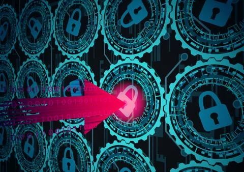 Cyber attack concept. イラスト素材