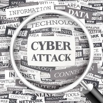 CYBER ATTACK CYBER ATTACK. Word cloud illustration. Tag cloud concept coll... Stock Photos