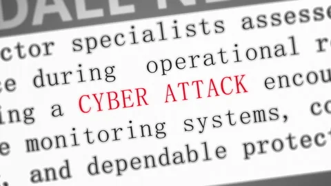 Cyber Attack Cybersecurity News Style Typography Match Cut Motion Graphic 스톡 동영상 343734786