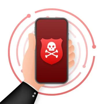 Cyber attack. Data Phishing with fishing hook, laptop, internet security. Vec イラスト素材