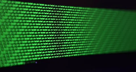 Cyber attack - Ddos attack, hacking concept. Close-up of computer screen Stock Footage 256000669
