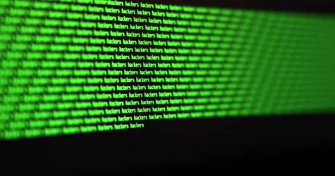Cyber attack - Ddos attack, hacking concept. Close-up of computer screen Stock Footage 256000895