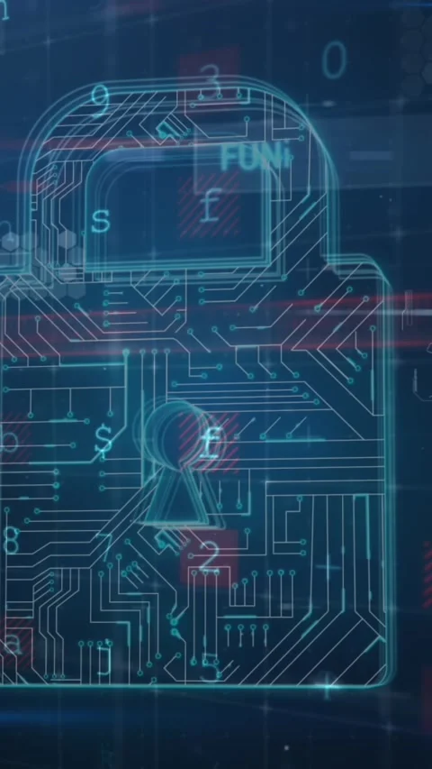 Cyber attack: digital security at risk 4k Stock Footage 342594674