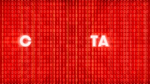 Cyber Attack, flickering warning sign. Video stock 287006795