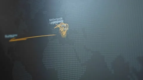 Cyber Attack Global Map live. Stock Footage 277875349