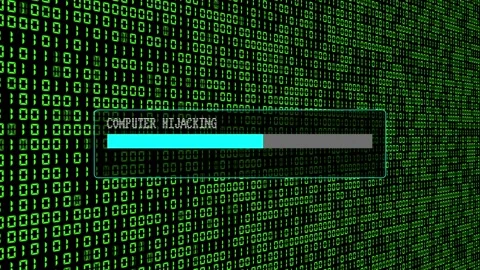 Cyber Attack Green Binary Code Hacking System Abstract Background Concept Stock Footage 231328381
