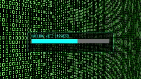 Cyber Attack Green Binary Code Hacking System Abstract Background Concept Stock Footage 231328403