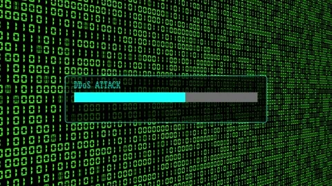 Cyber Attack Green Binary Code Hacking System Abstract Background Concept Stock Footage 231328417