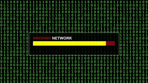 Cyber Attack Green Binary Code Hacking System Abstract Background Concept Stock Footage 231328513