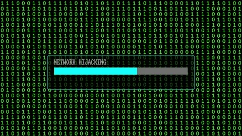 Cyber Attack Green Binary Code Hacking System Abstract Background Concept Stock Footage 231328542
